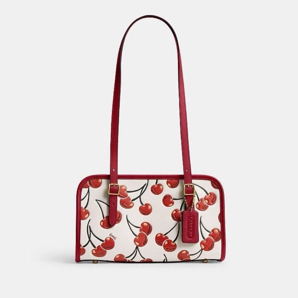 NWT Coach Swing Zip Bag With Cherry Print $425 NWT CZ494